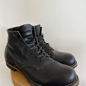 Red Wing Black Leather Heritage Boots